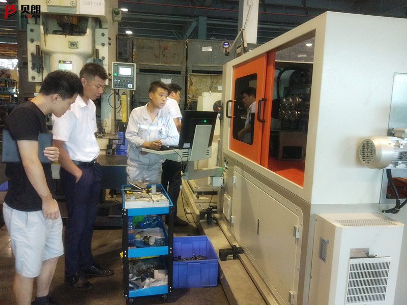 貝朗墩頭機在廣州客戶處驗收合格啦！